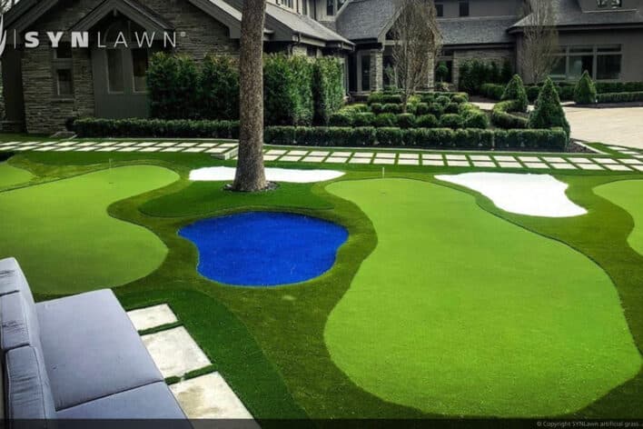 SYNLawn Western New York residential frontyard golf putting greens